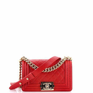 Chanel Small Boy Flap Bag Quilted Caviar